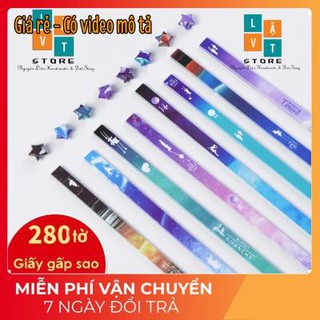 Giấy gấp sao nhiều chủ đề - In màu, origami star