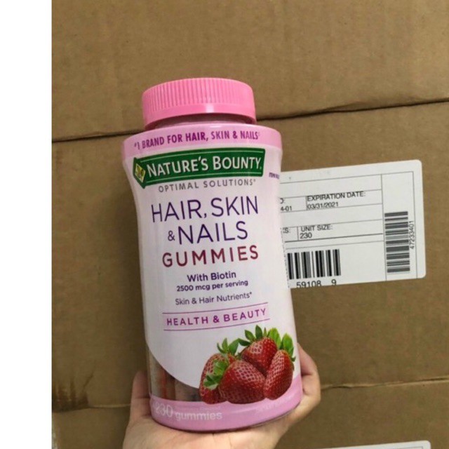 Hộp dựng 230v hair skin nails Nature's Bounty Hàng Mỹ