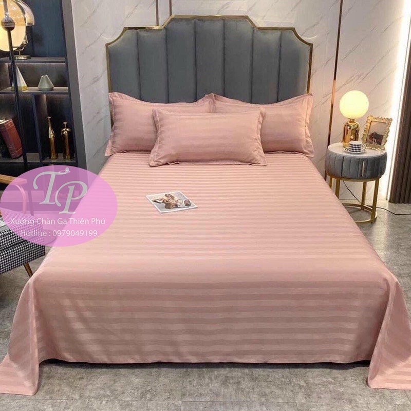 Bộ Ga Kèm 2 Vỏ Gối Đầu Cotton 3F Chuẩn Loại 1 Hàng Chuyên Dùng Khách Sạn 5 Sao