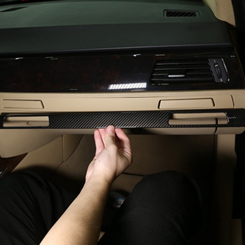 Miếng Dán Trang Trí Giá Đỡ Cốc Nước Bằng Sợi Carbon Cho BMW E90 3 Series 2005-2012
