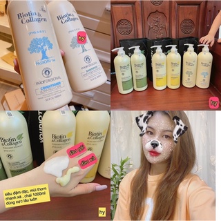 ✅ dầu gội xả biotin - biotin collagen giảm rụng tóc phục hồi khô sơ hư tổn 1000ml chính hãng