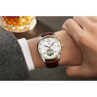 Đồng hồ cơ kinyued dây thép size 42mm