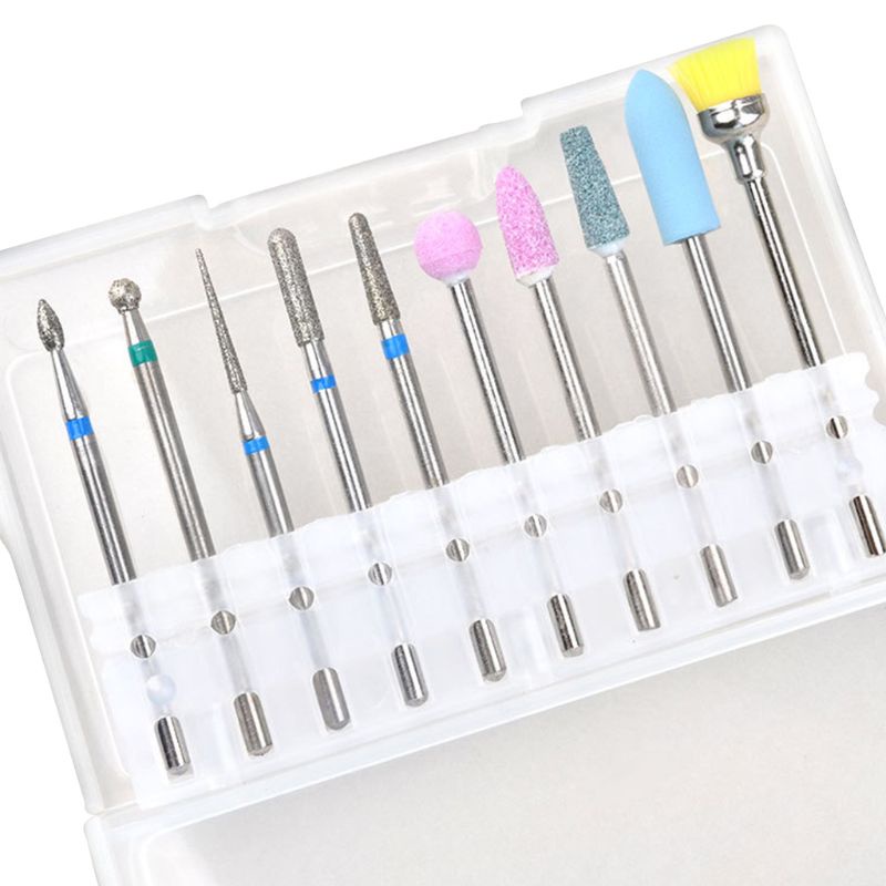 Set 10 Đầu Mài Móng Tay Bằng Hợp Kim Chất Lượng Cao