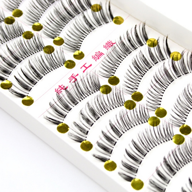 10 Cặp Lông Mi Giả Handmade Dày Và Dài Tự Nhiên Mềm Mại YOUYO
