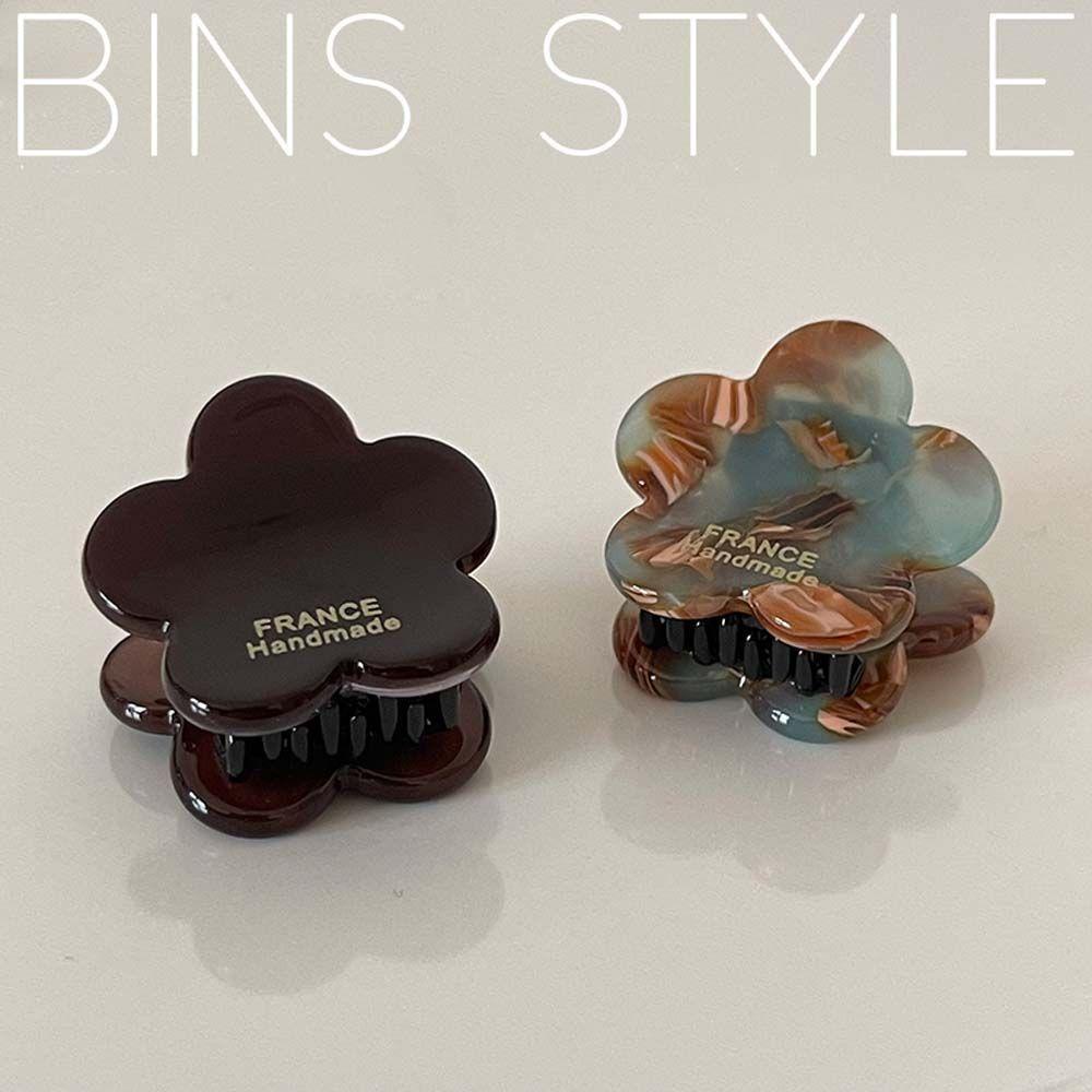 Kẹp Tóc Móng Vuốt Nhỏ In Họa Tiết Hoa Đơn Giản Phong Cách Hàn Quốc Cho Bé Gái