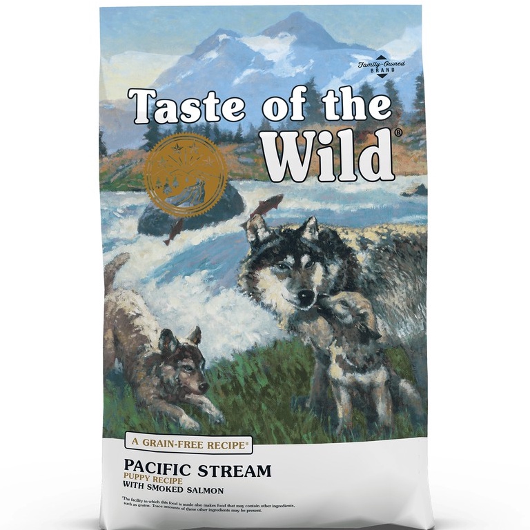 [DINH DƯỠNG CAO] 2KG THỨC ĂN HẠT CHO CHÓ CON TASTE OF THE WILD PACIFIC STREAM PUPPY vị Cá Hồi Xông Khói