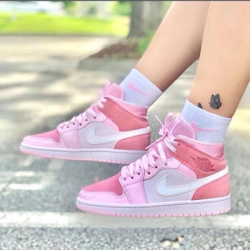 [ẢNH THẬT] Giày Thể Thao Jordan 1 hồng cao bản tiêu chuẩn [Full PK- Form chuẩn dày dặn]