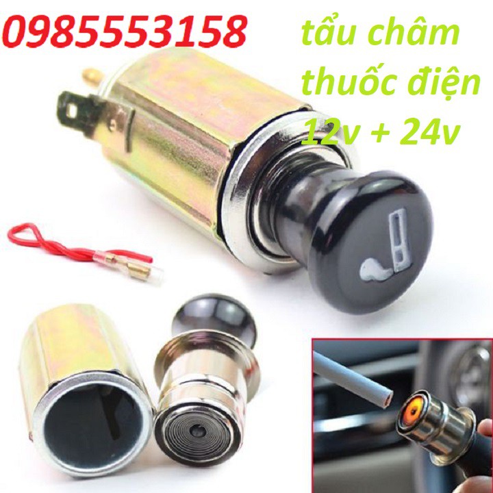 Tẩu châm thuốc trên xe ô tô , tẩu châm thuốc điện 12V và 24V