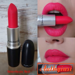Son lì Mac Relentlessly Red chính hãng màu Đỏ Hồng san hô siêu đẹp