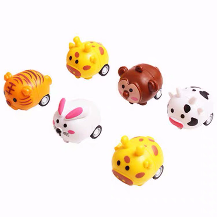 Đồ Chơi Trẻ Em Xe Chạy Cót Mini Hình Thú Ngộ Nghĩnh-6 Mẫu Các Con Thú Quen Thuộc Cho Bé Khám Phá Thế Giới Sóc_Toystore