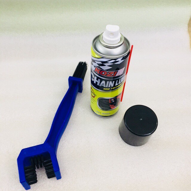 Combo Chai xịt sên KOZI III Chain Lube 250ML ( Mẫu mới ) &amp;  Cây Chà Sên