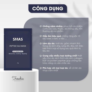Mặt nạ smas peptide -dưỡng ẩm phục hồi dịu da - combo 5 -10 mask - nhập khẩu