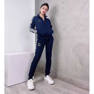 Bộ thể thao Nữ Adi.das Collegiate Navy XUẤT DƯ FULL TEM TAG CODE