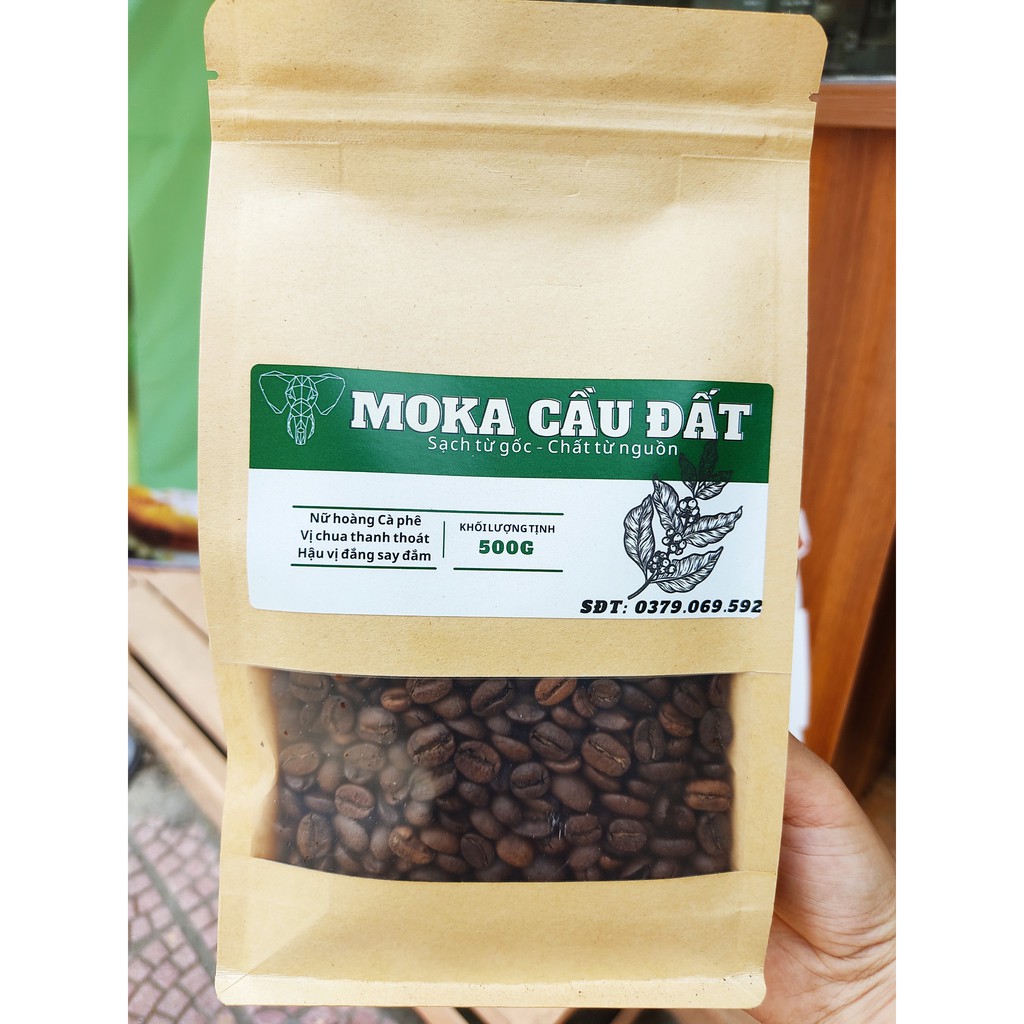 Cà phê Moka Cầu Đất nguyên chất rang mộc THE DAKLAK nữ hàng cà phê pha phin / pha máy/ cold brew. | BigBuy360 - bigbuy360.vn