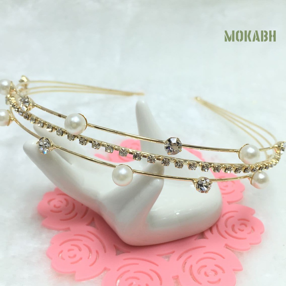 Cài Tóc Đính Đá / Ngọc Trai Giả Nhiều Lớp Xinh Xắn Thời Trang Cho Nữ