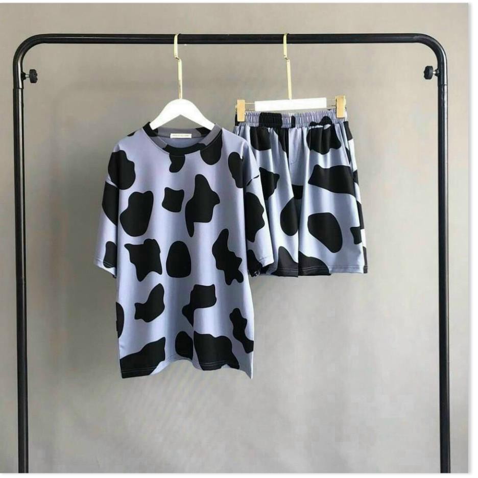 Set nguyên bộ bò sữa quần đùi áo thun ngắn tay chất thun cotton mềm mịn mát thời trang mùa hè, set đồ bộ mặc nhà | BigBuy360 - bigbuy360.vn