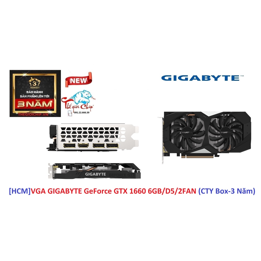 [HCM]VGA (Cạc màn hình) GIGABYTE GeForce GTX 1660 6GB/D5/2FAN (CTY Box-3 Năm) | BigBuy360 - bigbuy360.vn