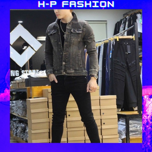 Áo khoác jean nam co giãn, dày dặn, chuẩn form thời trang cao cấp Hpfashion - TCSAKJN020