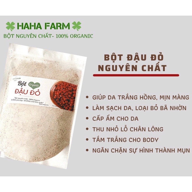 BỘT ĐẬU ĐỎ NGUYÊN CHẤT NHÀ LÀM - 100% ORGANIC