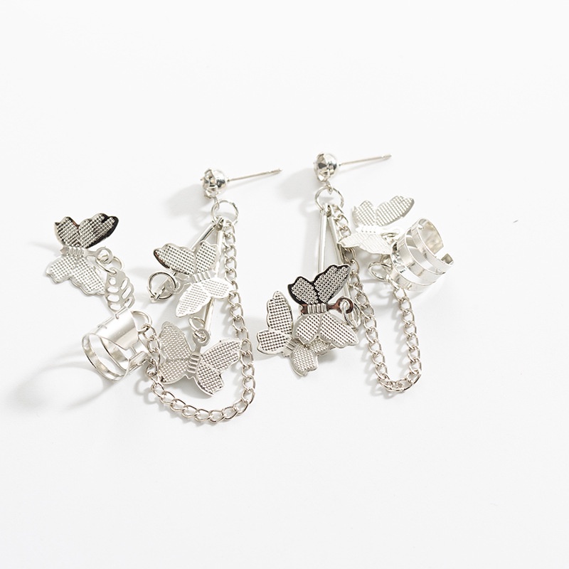 Khuyên Tai Dạng Kẹp Hình Bướm Bằng Thép Không Gỉ Thời Trang Cho Nữ