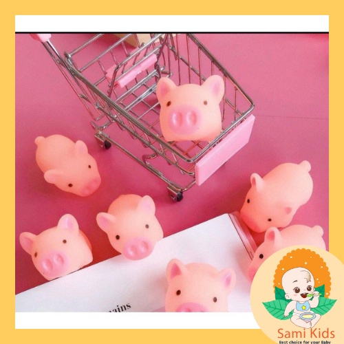 Đồ chơi trẻ em, đồ chơi hình lợn hồng kêu chip chip squishy mini cho bé trai bé gái SAMI KIDS
