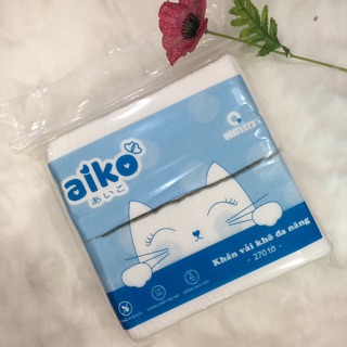 Khăn vải khô đa năng Aiko - 270 tờ - khăn khô đa năng