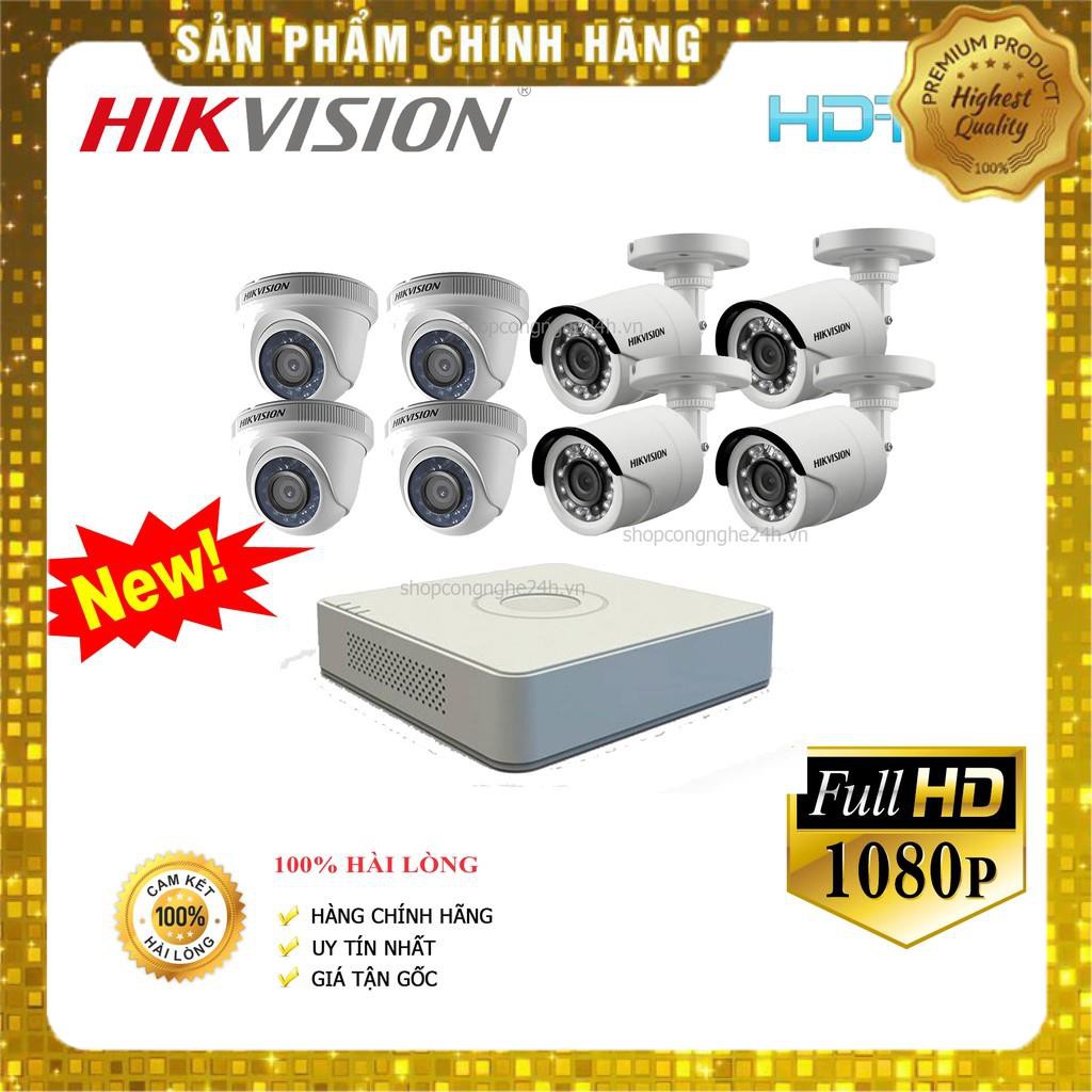 [Giá Sập Sàn] BỘ CAMERA 2.0MP HIKVISION ĐẦU GHI 8 cổng FullHD + Ổ CỨNG +BỘ ĐẦY ĐỦ PHỤ KIỆN