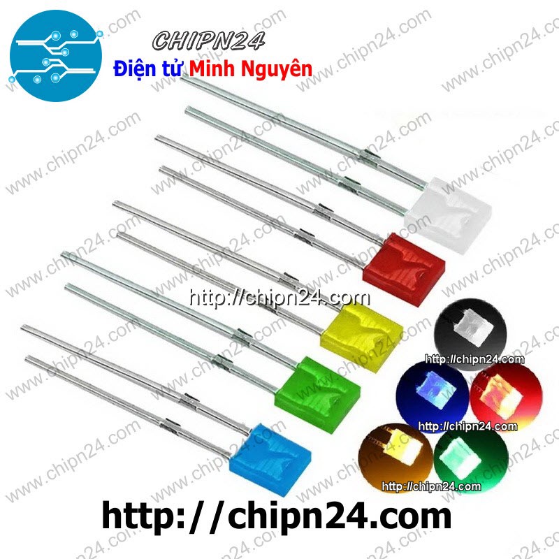 Led Dẹp 2x5x7mm Vỏ Đục  -