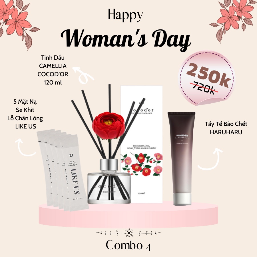 / Woman's Day/ Combo quà tặng dành cho người phụ nữ bạn yêu thương ngày Quốc Tế Phụ Nữ 8-3