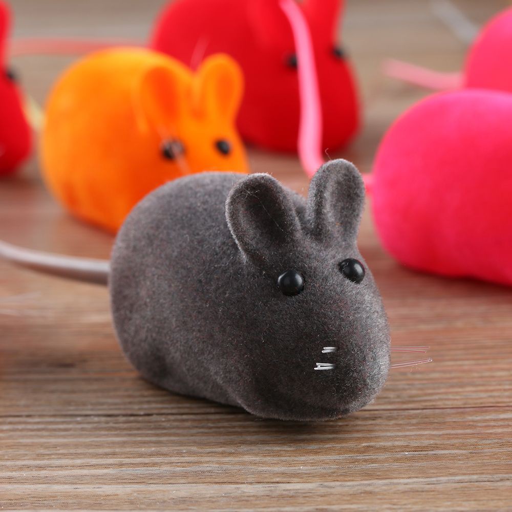 Set 5 Chuột Nhân Tạo Nhiều Màu Sắc Tạo Âm Thanh Vui Nhộn Cho Mèo Cưng