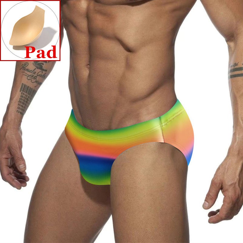 Quần Bơi Màu Gradient Cầu Vồng Queshark GG002 Cho Nam