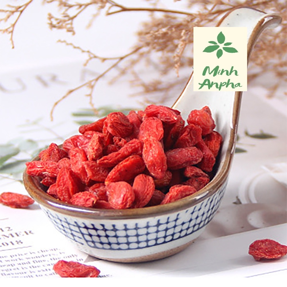 ✅ Kỷ Tử Đỏ  Sấy Khô Quả To Đỏ Đều Giúp Đẹp Da, Bổ Máu, Dễ Ngủ, Sáng Mắt_Minh Anpha