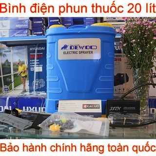 Bình điện phun thuốc trừ sâu Dewoo 20 lít - Máy bơm xịt thuốc tưới cây mini chạy bằng điện