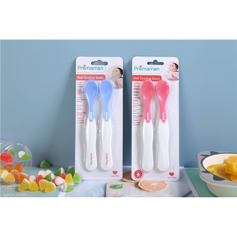 Thìa ăn dặm silicon cảm biến nhiệt độ. 1 sét 2 chiếc