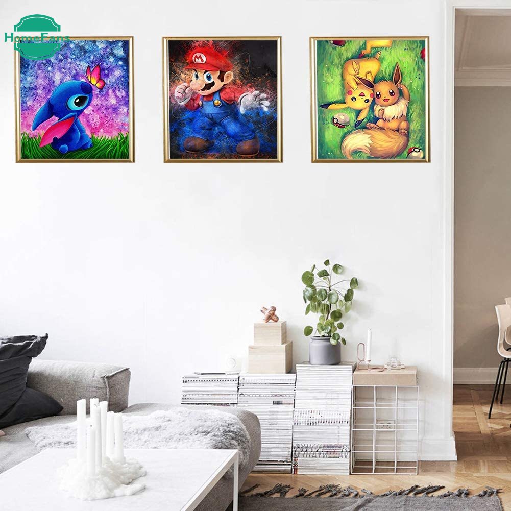 Bộ tranh đính đá 5D họa tiết phong cảnh độc đáo kích thước 30x30cm DIY dùng trang trí nhà cửa