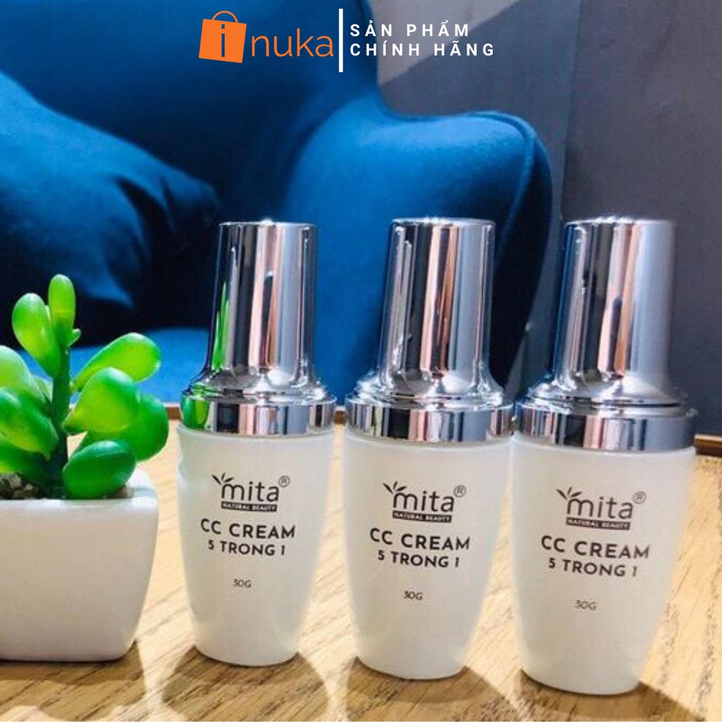 [Mua 1 Tặng 1]Kem CC Cream Dưỡng Ẩm, Kiềm Dầu, Trắng Da 5 IN 1 MITA (30ML) | BigBuy360 - bigbuy360.vn