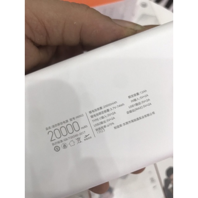 Pin Dự Phòng Arun Mini2 20.000 mAh