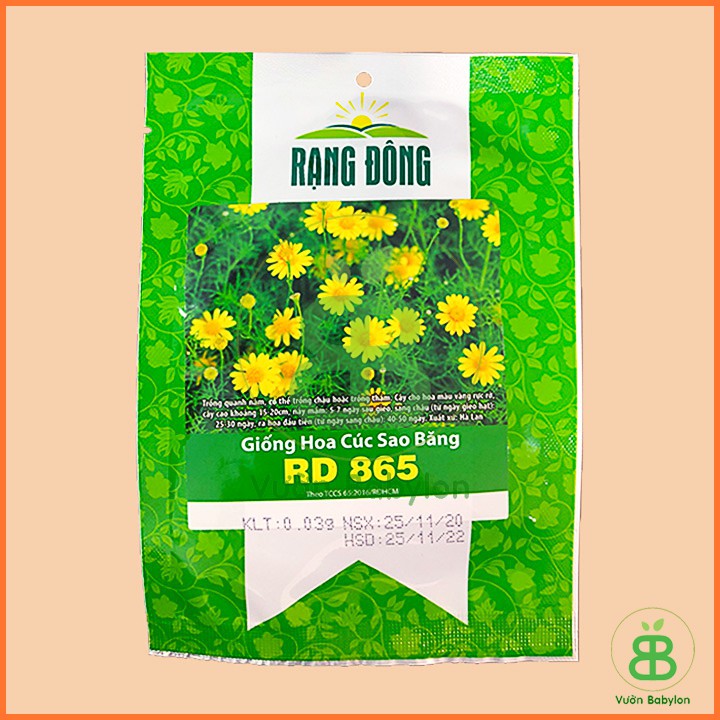 Hạt Giống Hoa Cúc Sao Băng Vàng