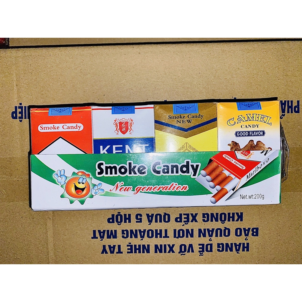 Kẹo C hình thuốc lá smoke candy vị chua nhẹ bịch 20 hộp siêu ngon