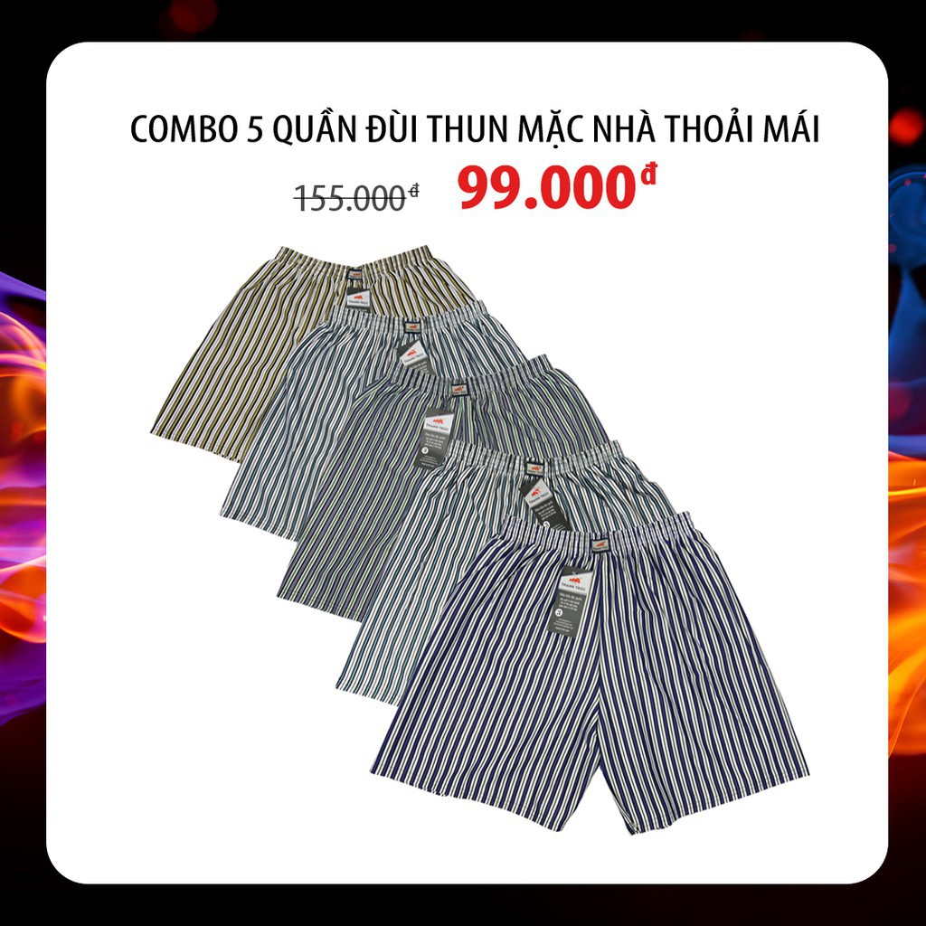 [Xả Kho][Combo 5] Quần Đùi Nam Mặc Nhà, Quần Short Nam Thun Caro