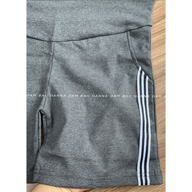 [HANNA] Quần bầu đùi thun cotton loại 1 co dãn thoải mái thoáng mát mùa hè có lưng thun điều chỉnh free size 40-75kg