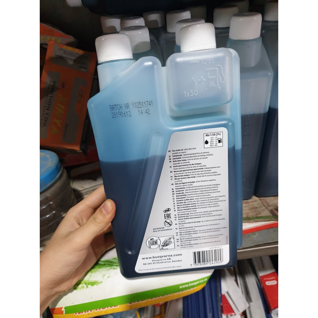 NHỚT 2T HP THỤY ĐIỂN LOẠI XANH - CHÍNH HÃNG HUSQVARNA