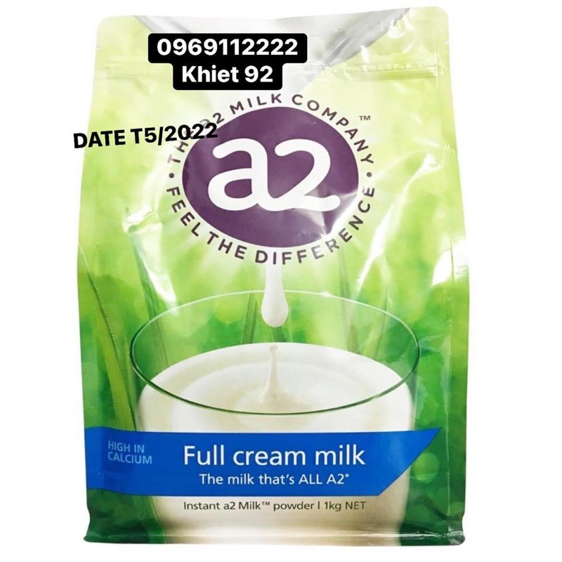 Sữa bột nguyên kem A2 Nội Địa Úc DATE T2/2023