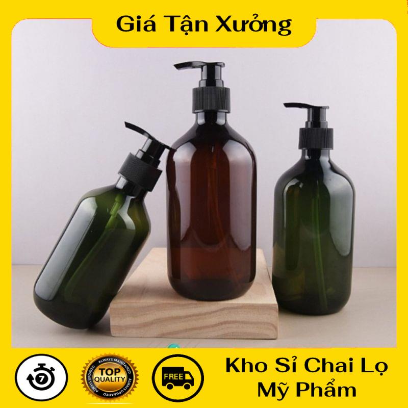 Chai Chiết Mĩ Phẩm ❤ TRÙM SỈ ❤ Chai nhựa pet xịt vòi nhấn 300ml chiết mỹ phẩm, đựng dầu gội, sữa tắm , phụ kiện du lịch