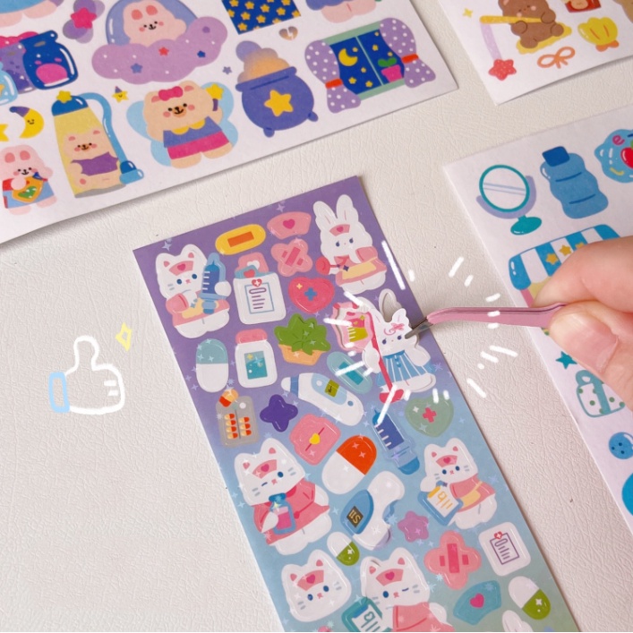 Nhíp Gắp Sticter Hình Dán Hỗ Trợ Trang Trí Sổ Tay Bullet Journal
