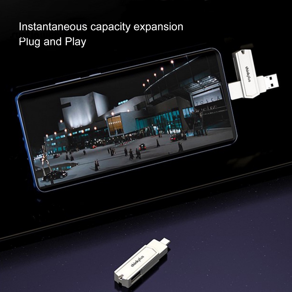 Ổ Đĩa Flash Usb 3.0 Xoay Được Cho Lenovo Thinkplus TYCU301 32 / 64 / 128GB Type-C