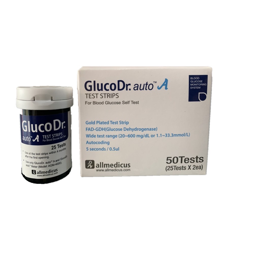 Que Thử Đường Huyết GlucoDr.auto (25 Que / 50 Que)