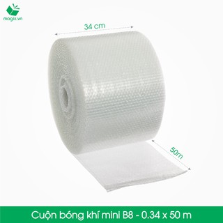 MAGIX HN Cuộn Bóng Khí - Màng xốp hơi - Xốp nổ - Gói hàng - Bọc hàng - Mã HN_B8 - Kích Thước 0.34*50 (m)
