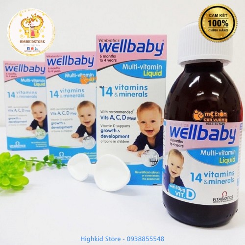 Vitamin Wellbaby Với 14 Vitamin Và Khoáng Chất (150ml)