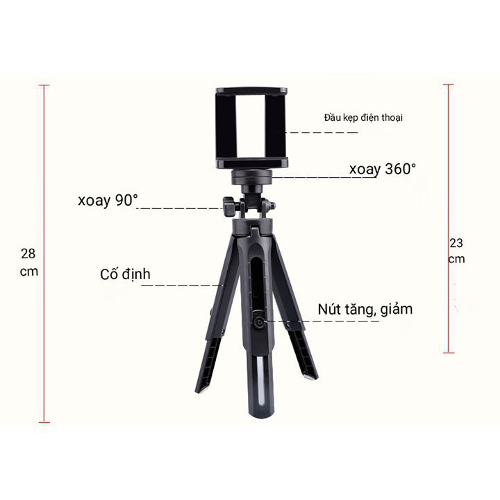 [Loại 1 Tốt Nhất]  Giá Đỡ Chụp Ảnh Tự Sướng, Livestream TRIPOD Support